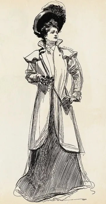 Framed Print : Illustration of Typical Gibson Girl by Charles Dana Gibson Framed Print : Illustration of Typical Gibson Girl by Charles Dana Gibson