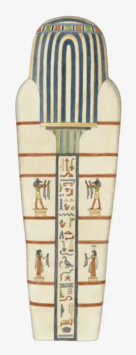 Framed Print : Illustration of underside of the inner lid of an Ancient Egyptian coffin Framed Print : Illustration of underside of the inner lid of an Ancient Egyptian coffin