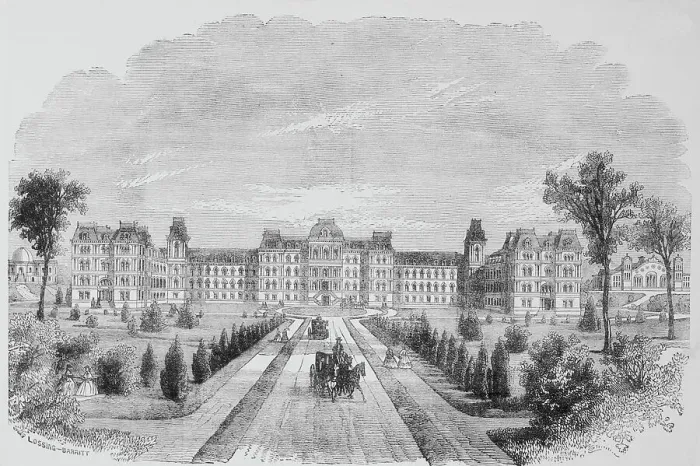 Framed Print : Illustration of Vassar College Framed Print : Illustration of Vassar College