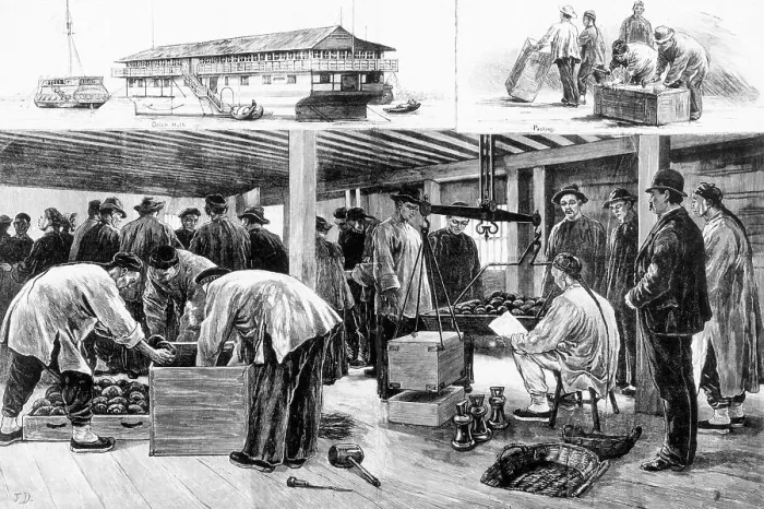 Framed Print : Illustration Of View Aboard Opium Ship Framed Print : Illustration Of View Aboard Opium Ship