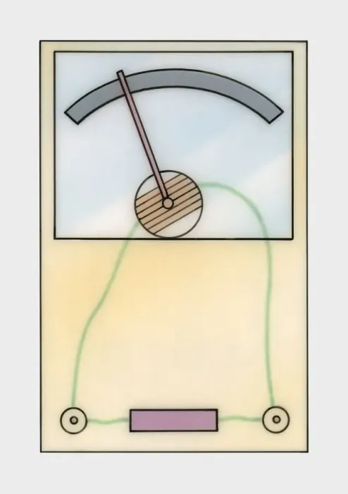 Framed Print : Illustration of voltmeter Framed Print : Illustration of voltmeter