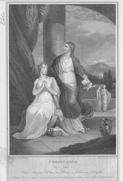 Framed Print : Illustration of Volumnia and Virgilia Framed Print : Illustration of Volumnia and Virgilia
