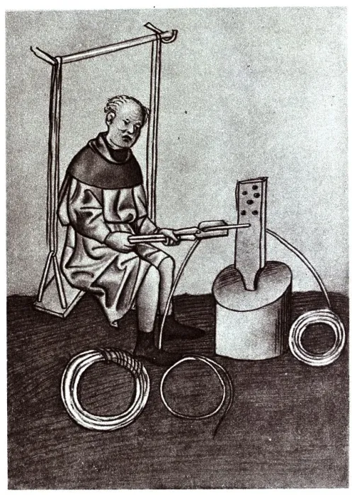 Framed Print : Illustration Of Wiremaker At Work