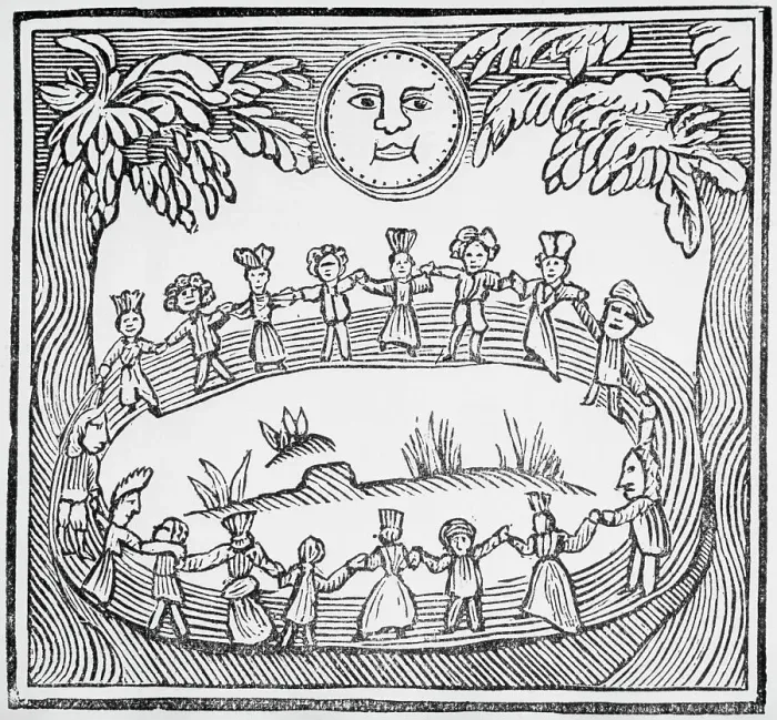 Framed Print : Illustration Of A Witch Dance Framed Print : Illustration Of A Witch Dance