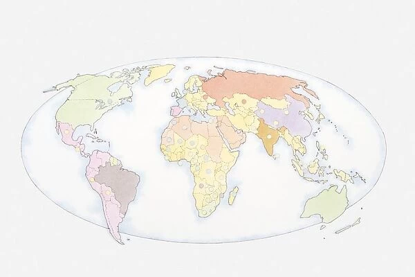 Illustration of world map