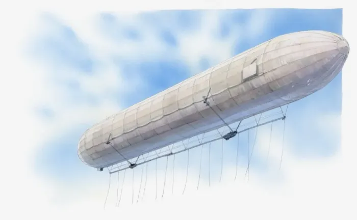Framed Print : Illustration of Zeppelin airship Framed Print : Illustration of Zeppelin airship