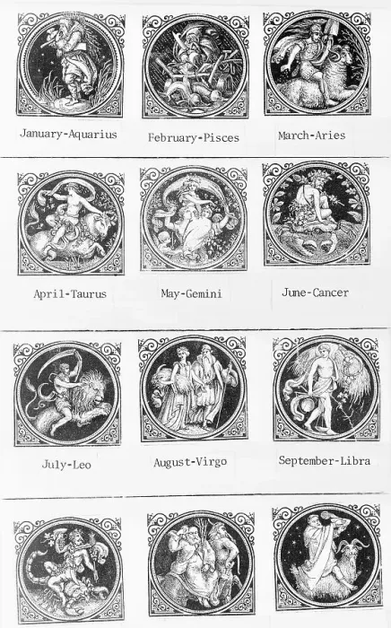 Framed Print : Illustration of Each Zodiac Sign Framed Print : Illustration of Each Zodiac Sign