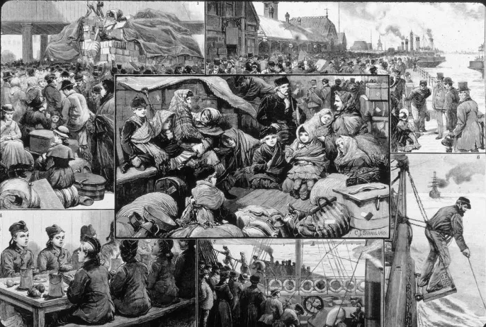 Framed Print : Illustrations Of British Emigrants to Canada Framed Print : Illustrations Of British Emigrants to Canada