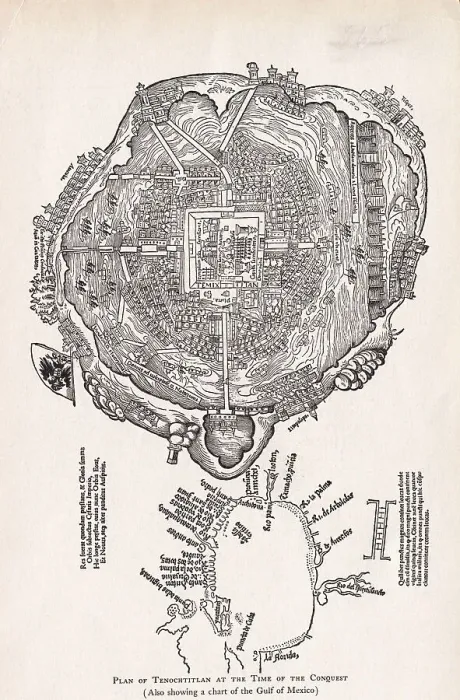 Framed Print : Illustrative Maps Showing Early Conquest of Mexico Framed Print : Illustrative Maps Showing Early Conquest of Mexico