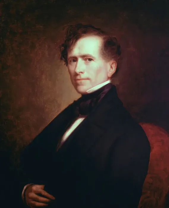 Framed Print : Illustrative Portrait of President Franklin Pierce Framed Print : Illustrative Portrait of President Franklin Pierce