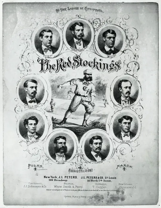 Framed Print : Illustraton Of Cinncinati Red Stockings Framed Print : Illustraton Of Cinncinati Red Stockings