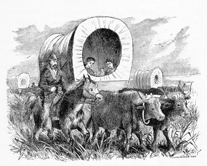 Framed Print : Illus.;Two Girls Play W / Doll In Wagon Framed Print : Illus.;Two Girls Play W / Doll In Wagon