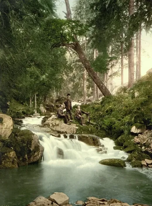 Framed Print : The Ilse Waterfalls in the Harz Mountains near Ilsenburg, Saxony-Anhalt, Germany, Historic, digitally restored reproduction of a photochromic print from the 1890s Framed Print : The Ilse Waterfalls in the Harz Mountains near Ilsenburg, Saxony-Anhalt, Germany, Historic, digitally restored reproduction of a photochromic print from the 1890s