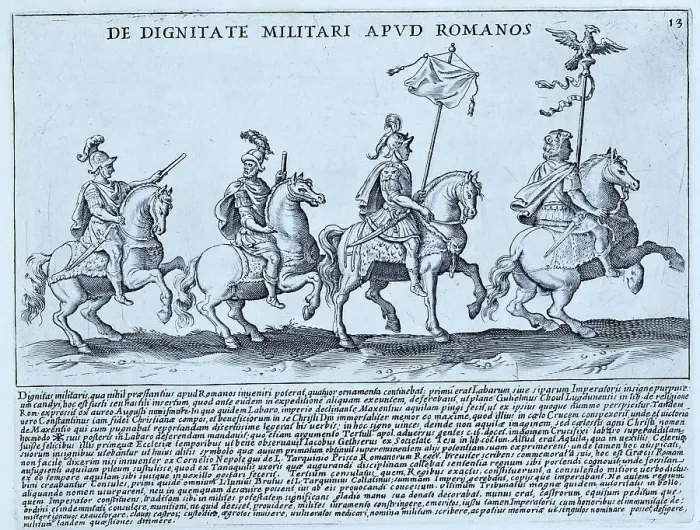 Framed Print : The image describes a military procession in which the leading horseman or aquilifer carries one or an eagle (Aquila), the most important standard for the Roman legion. A number of other standards were also used and served to keep units together in Framed Print : The image describes a military procession in which the leading horseman or aquilifer carries one or an eagle (Aquila), the most important standard for the Roman legion. A number of other standards were also used and served to keep units together in