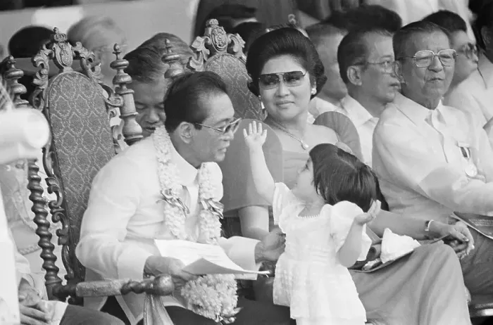 Framed Print : Imelda and Ferdinand Marcos With Niece Framed Print : Imelda and Ferdinand Marcos With Niece