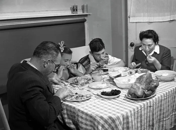 Framed Print : Immigrant Family Eating Thanksgiving Dinner Framed Print : Immigrant Family Eating Thanksgiving Dinner