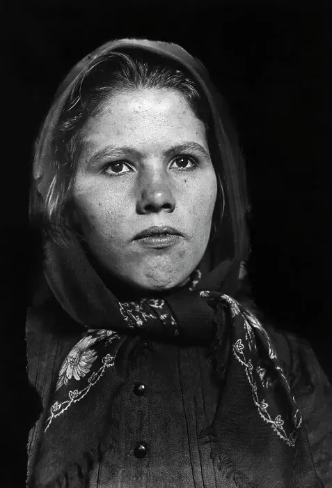 Framed Print : Immigrant Woman Wearing a Scarf Framed Print : Immigrant Woman Wearing a Scarf