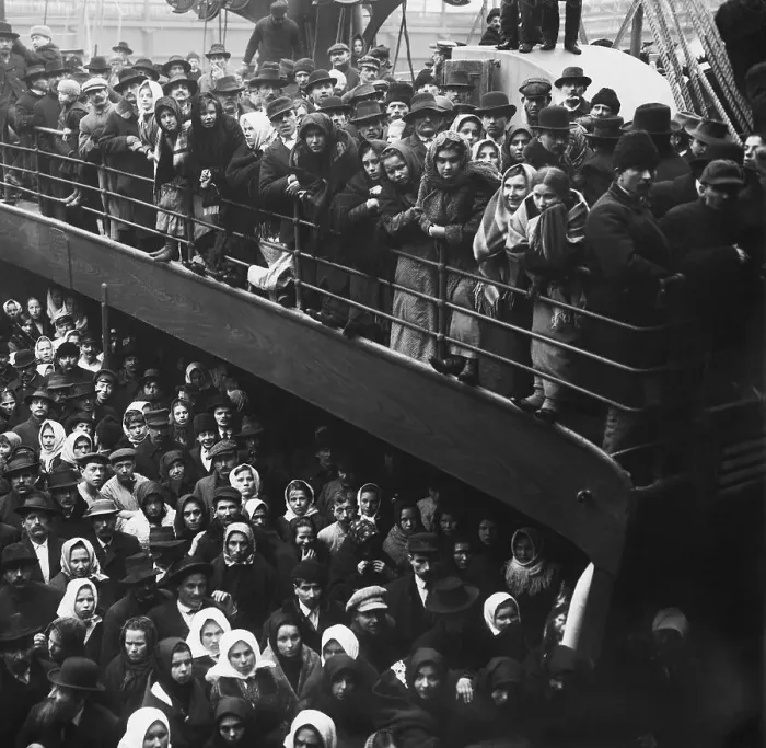 Framed Print : Immigrants on Deck of S.S. Prince Frederick Wilhelm Framed Print : Immigrants on Deck of S.S. Prince Frederick Wilhelm