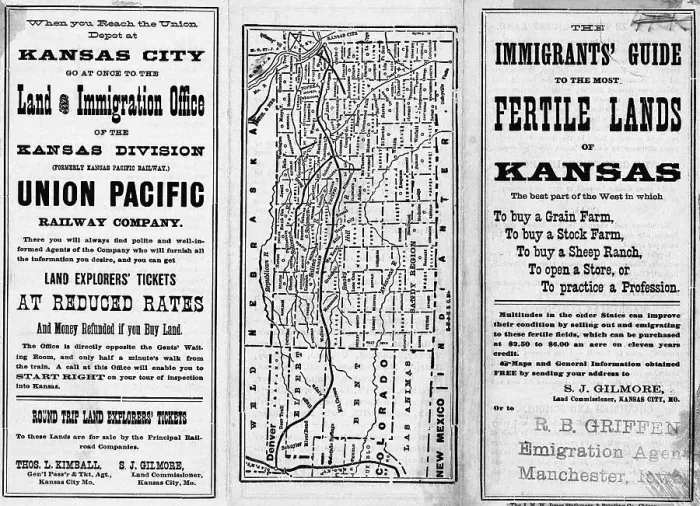 Framed Print : The Immigrants Guide to The Most Fertile Lands of Kansas Pamphlet Framed Print : The Immigrants Guide to The Most Fertile Lands of Kansas Pamphlet