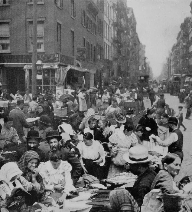 Framed Print : Immigrants on the Lower East Side Framed Print : Immigrants on the Lower East Side