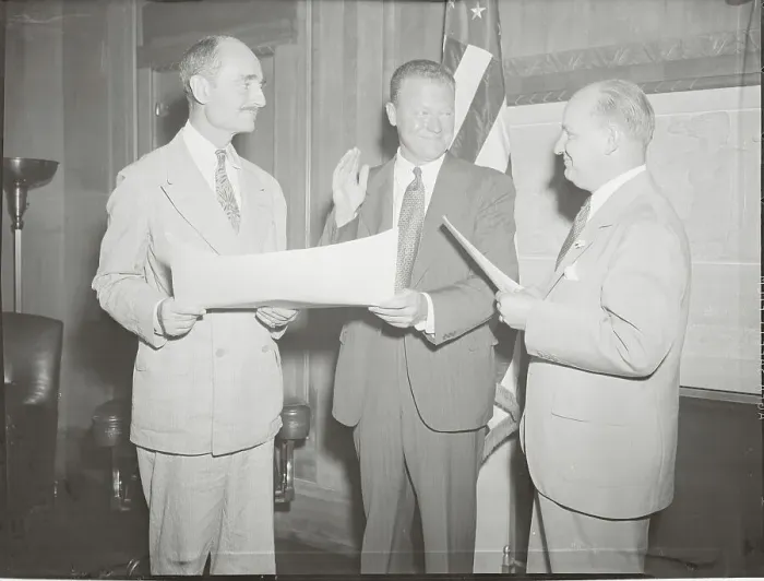 Framed Print : Immigration and Naturalization Ceremony for Earl G. Harrison Framed Print : Immigration and Naturalization Ceremony for Earl G. Harrison