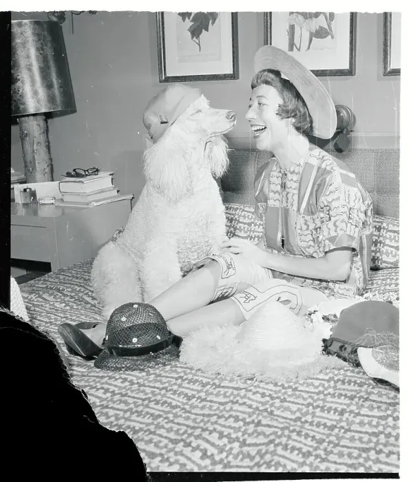 Framed Print : Imogene Coca Playing With Her Dog