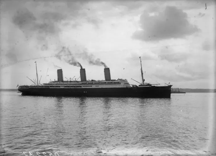 Framed Print : Imperator. 12th June 1913: The Hamburg America liner Imperator arrives Framed Print : Imperator. 12th June 1913: The Hamburg America liner Imperator arrives