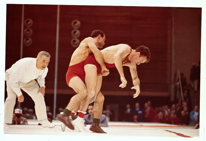 Framed Print : Imre Polyak Wrestling Roman Rurua Framed Print : Imre Polyak Wrestling Roman Rurua