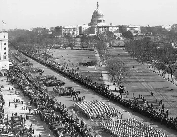 Framed Print : Inaugural Parade Passing the White House Framed Print : Inaugural Parade Passing the White House