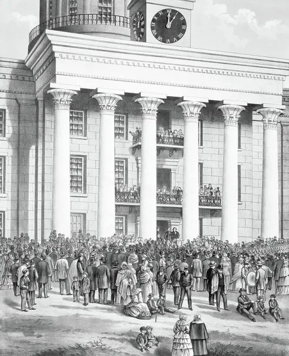 Framed Print : Inauguration of Jefferson Davis