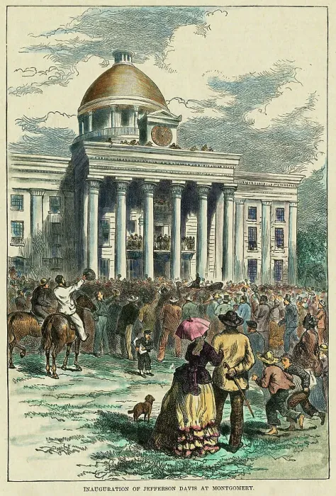 Framed Print : Inauguration of Jefferson Davis at Montgomery