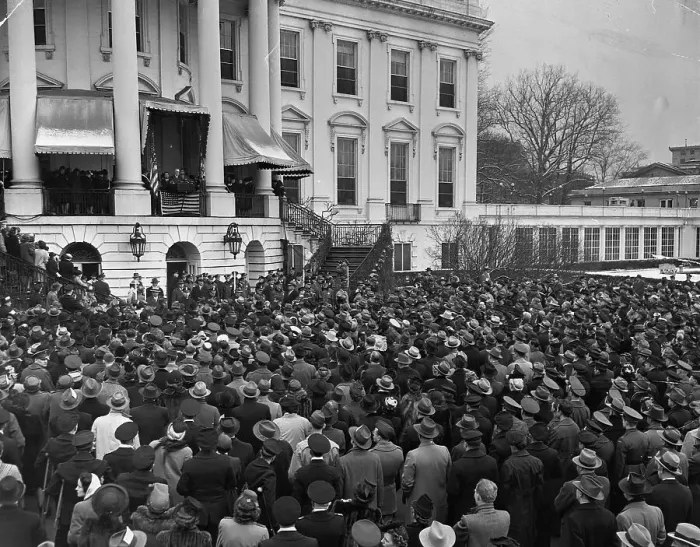 Framed Print : Inauguration of President Roosevelt, 1945 Framed Print : Inauguration of President Roosevelt, 1945