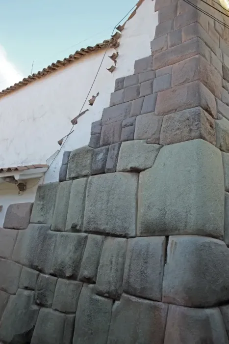 Framed Print : Inca granite wall with Spanish house wall, Cusco