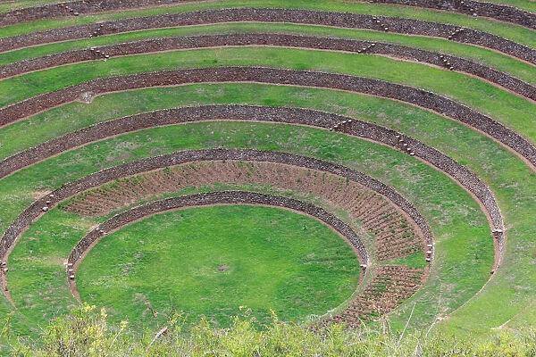 Inca ruins in Moray, Peru