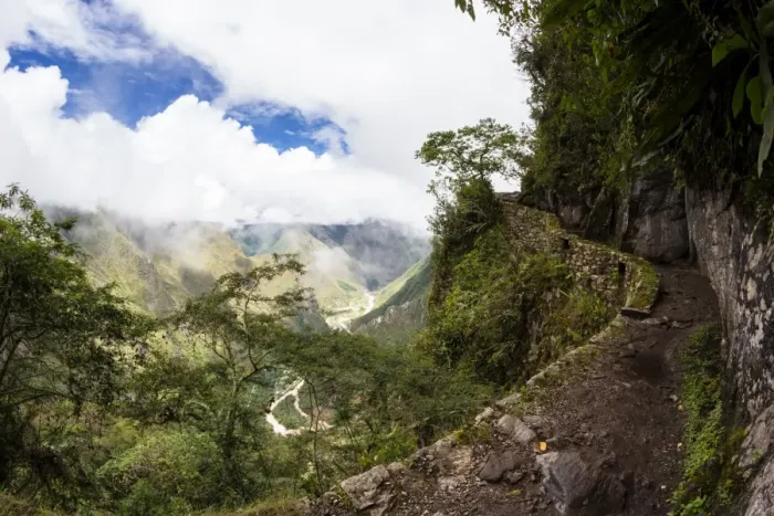 Framed Print : Inca trail to bridge in Machu Picchu Framed Print : Inca trail to bridge in Machu Picchu