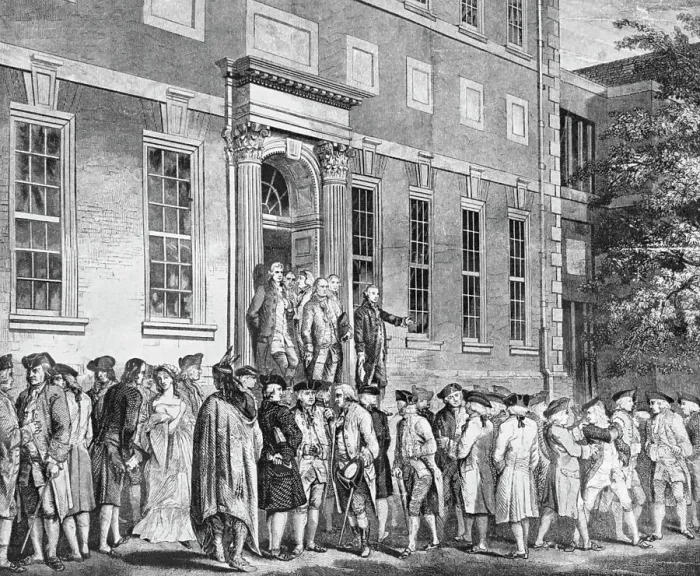 Framed Print : Independenc Hall On Eve Of July 4, 1776 Framed Print : Independenc Hall On Eve Of July 4, 1776