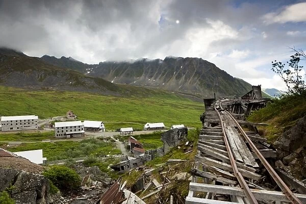 Independence Mine, old gold mine in the Talkeetna Mountains, Alaska, USA, North America