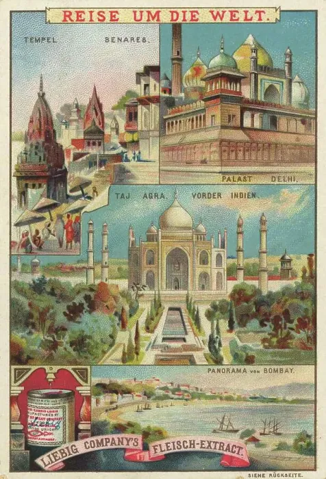 Framed Print : India, digitally restored reproduction of a public domain collector's picture from c. 1900, Liebig picture series Travels around the World, (1893) Framed Print : India, digitally restored reproduction of a public domain collector's picture from c. 1900, Liebig picture series Travels around the World, (1893)