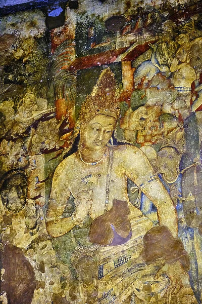 India, Maharashtra, Ajanta cave temple