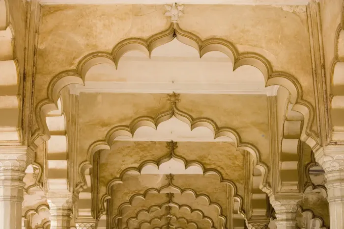 Framed Print : India, Uttar Pradesh, Agra, Agra Fort, carved stone ceiling, arches Framed Print : India, Uttar Pradesh, Agra, Agra Fort, carved stone ceiling, arches