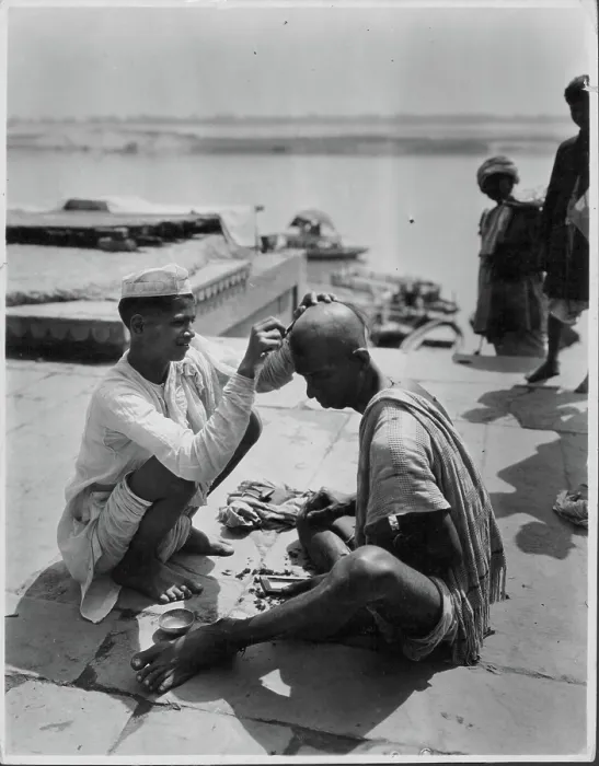 Framed Print : Indian Barber Framed Print : Indian Barber