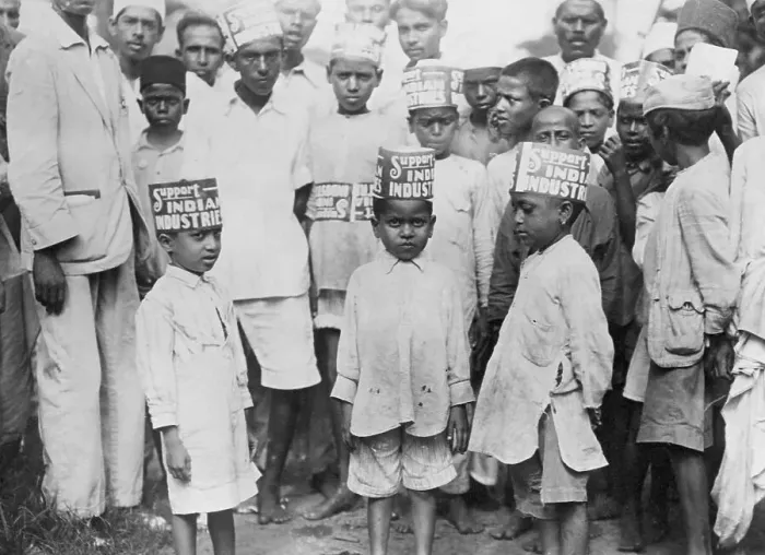 Framed Print : Indian Children Boycotting Framed Print : Indian Children Boycotting