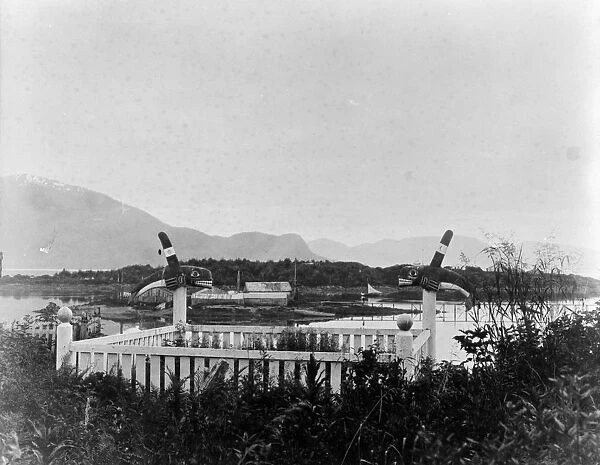 Indian Grave And Totems Near Ft Wrangel, Alaska