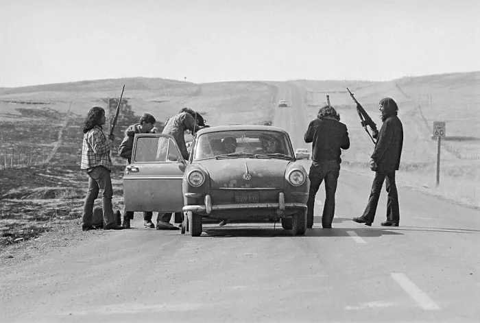 Framed Print : Indian Guards Stopping Cars Framed Print : Indian Guards Stopping Cars