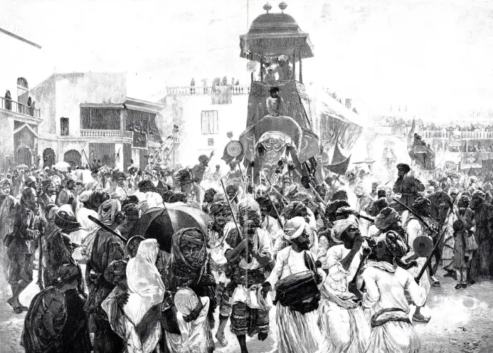 Framed Print : Indian parade of soldiers in Haidarabad Framed Print : Indian parade of soldiers in Haidarabad