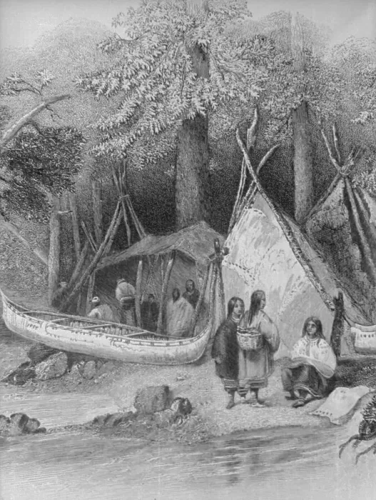 Framed Print : Indian Settlement in The Wilderness Framed Print : Indian Settlement in The Wilderness