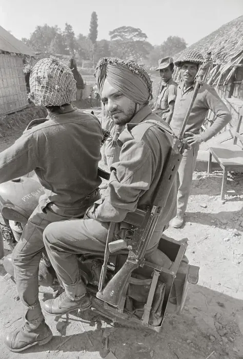 Framed Print : Indian Soldiers Resting Briefly in War Field Framed Print : Indian Soldiers Resting Briefly in War Field