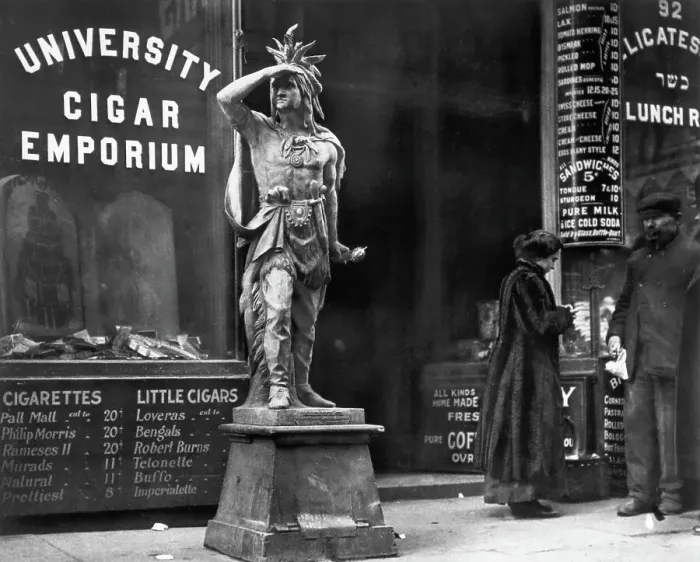Framed Print : Indian Statue in Front of Cigar Store Framed Print : Indian Statue in Front of Cigar Store