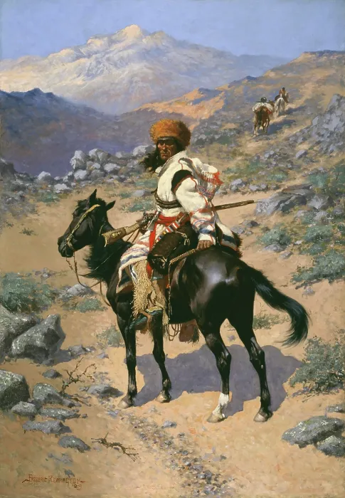 Framed Print : An indian trapper Framed Print : An indian trapper