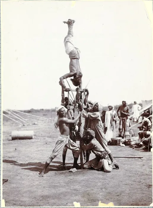 Framed Print : Indian Tumblers With Swords